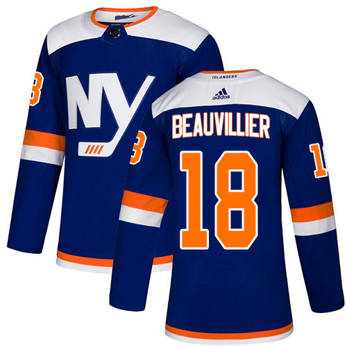 Adidas Islanders #18 Anthony Beauvillier Blue Alternate Authentic Stitched Youth NHL Jersey